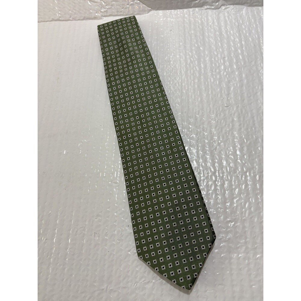 Mens Brooks Brothers Pure Silk Green Tie Made in USA 56” length